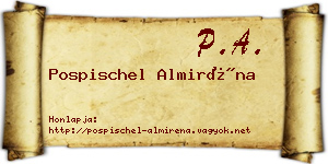 Pospischel Almiréna névjegykártya